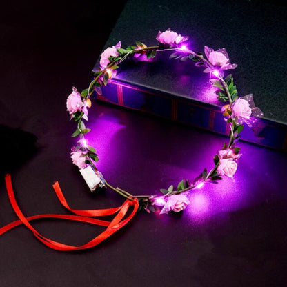 LED flower crown, LED Headband for party, crown with led lightning for party, supplies for party in Australia, neon party ideas, party decoration in Adelaide