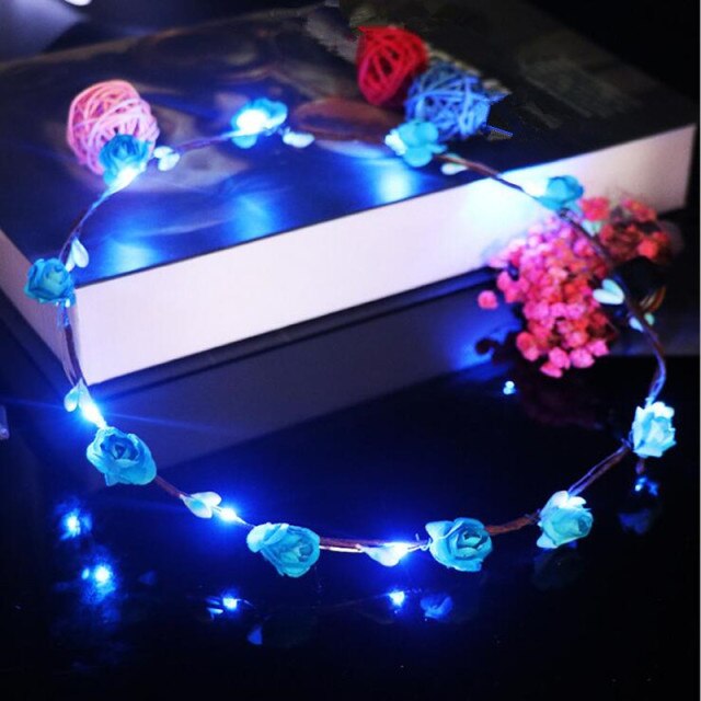 LED flower crown, LED Headband for party, crown with led lightning for party, supplies for party in Australia, neon party ideas, party decoration in Adelaide